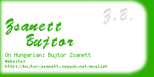 zsanett bujtor business card